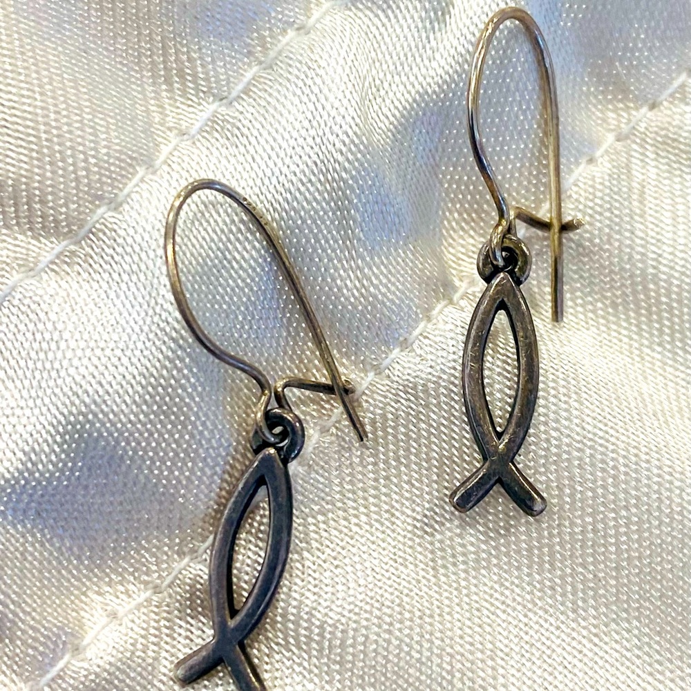 James Avery Retired Ichthus earrings